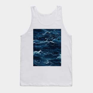 Midnight Serenade: Photorealistic Ocean Whispers Tank Top